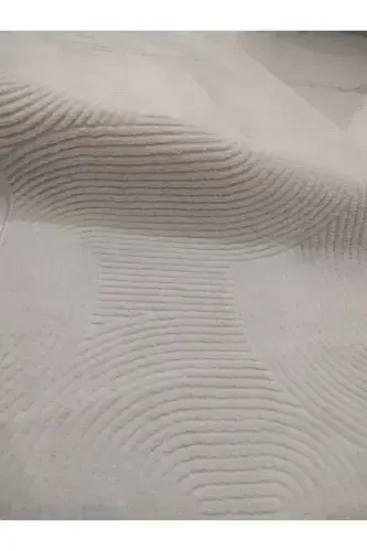 Embossed Non-Slip Floor Room Living Room Corridor Kitchen Rug Runner Cream - 6