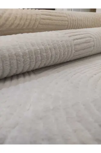 Embossed Non-Slip Floor Room Living Room Corridor Kitchen Rug Runner Cream - MERINOS (1)