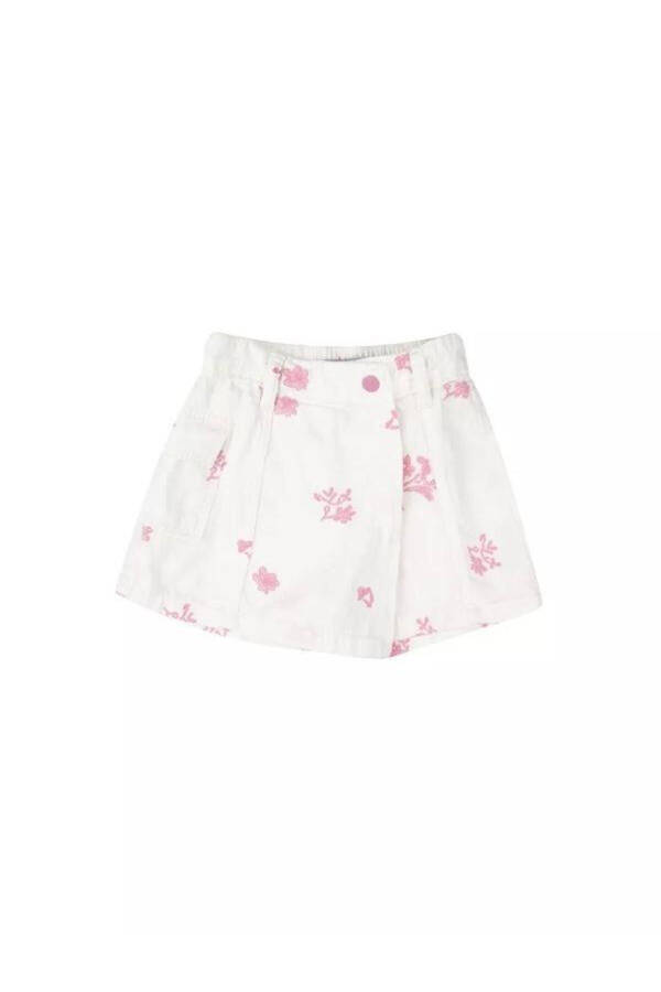 Embroidered Baby Girl Shorts Skirt with Elastic Waistband - 1