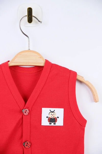 Embroidered baby vest, 100% organic cotton, soft texture. Seasonal unisex vest. - 2