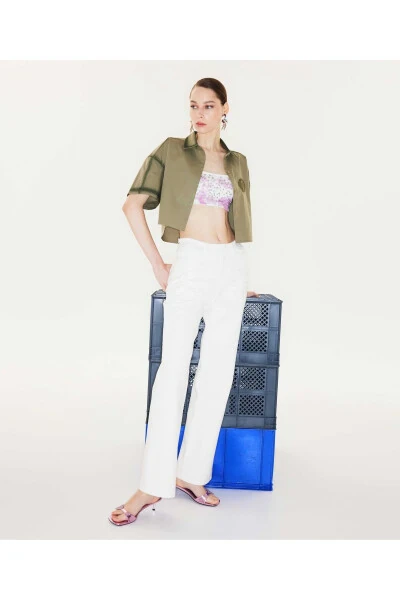 Embroidered crop top - 7