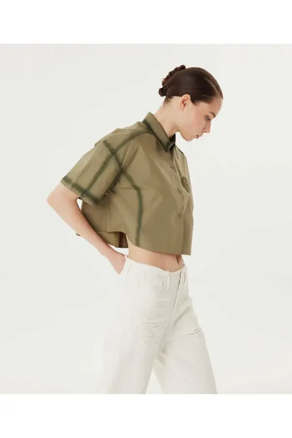 Embroidered crop top - 11