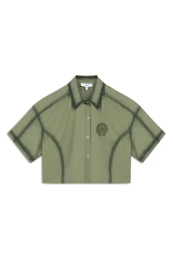 Embroidered crop top - 3