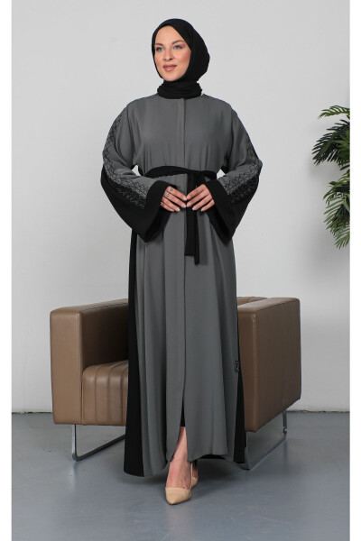 Embroidered Cupra Fabric Abaya - 2