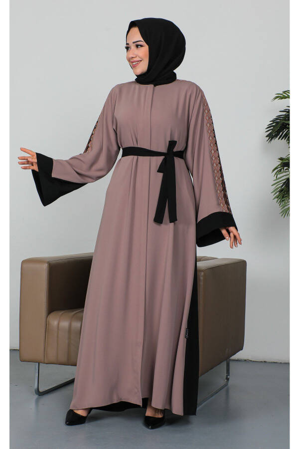 Embroidered Cupra Fabric Abaya - 3