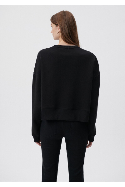 Embroidered Detail Black Sweatshirt 1611892-900 - 18