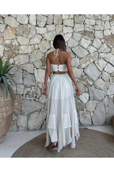 Embroidered Detail Long Bohemian Skirt - 6