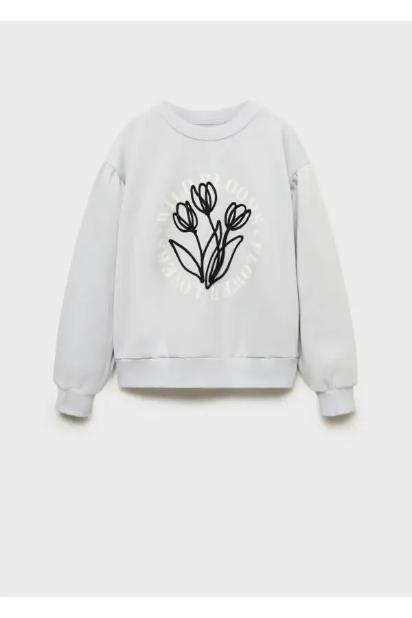 Embroidered detailed cotton sweatshirt - 3