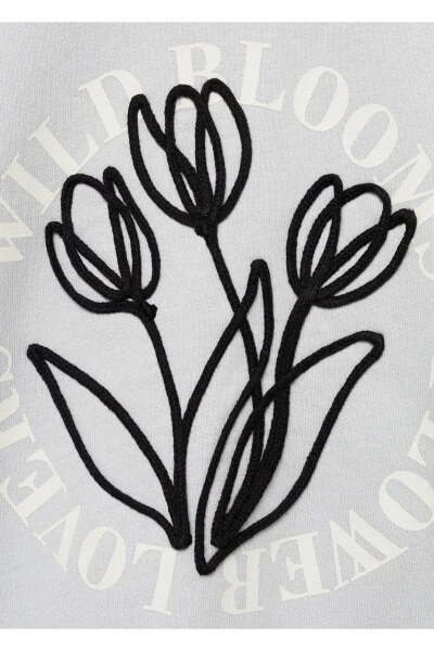 Embroidered detailed cotton sweatshirt - 6