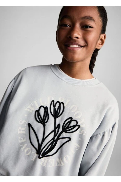 Embroidered detailed cotton sweatshirt - 7