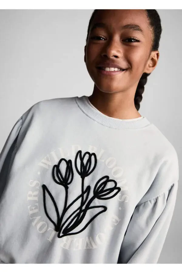 Embroidered detailed cotton sweatshirt - 7
