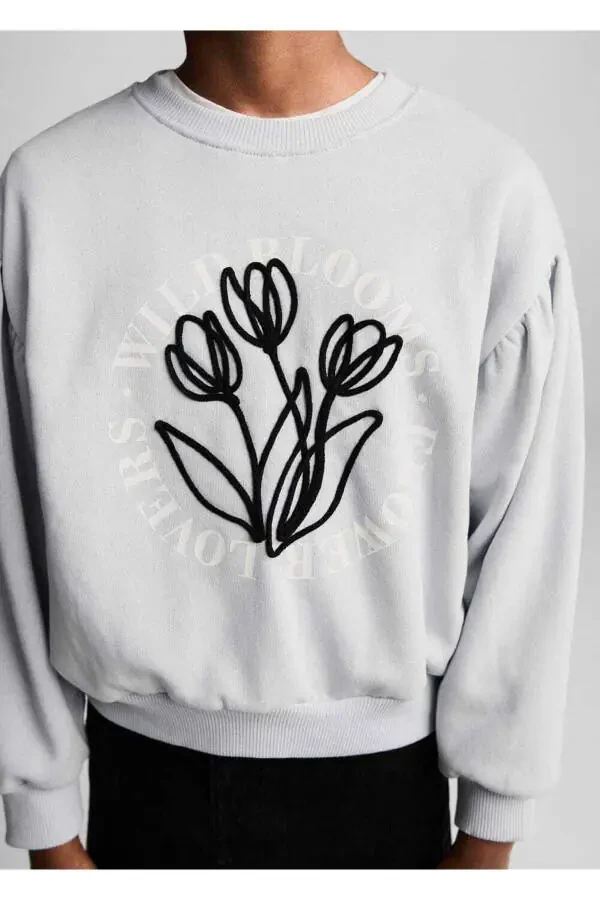 Embroidered detailed cotton sweatshirt - 8