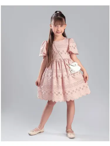 Embroidered Dress with Bag for Girls - LC WAIKIKI (1)