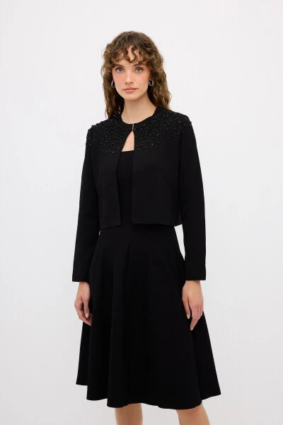 Embroidered Knit Cardigan-001 - 3