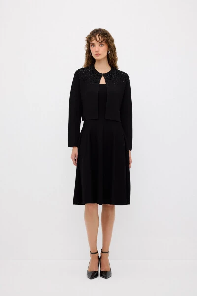 Embroidered Knit Cardigan-001 - 6