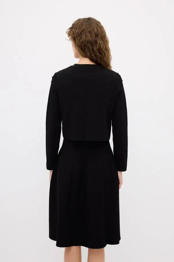 Embroidered Knit Cardigan-001 - 7