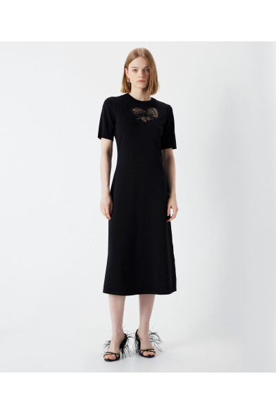 Embroidered Knit Dress - 10