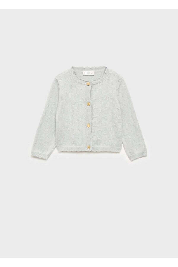 Embroidered Knitted Cardigan - 1