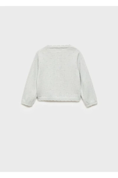 Embroidered Knitted Cardigan - MANGO BABY (1)