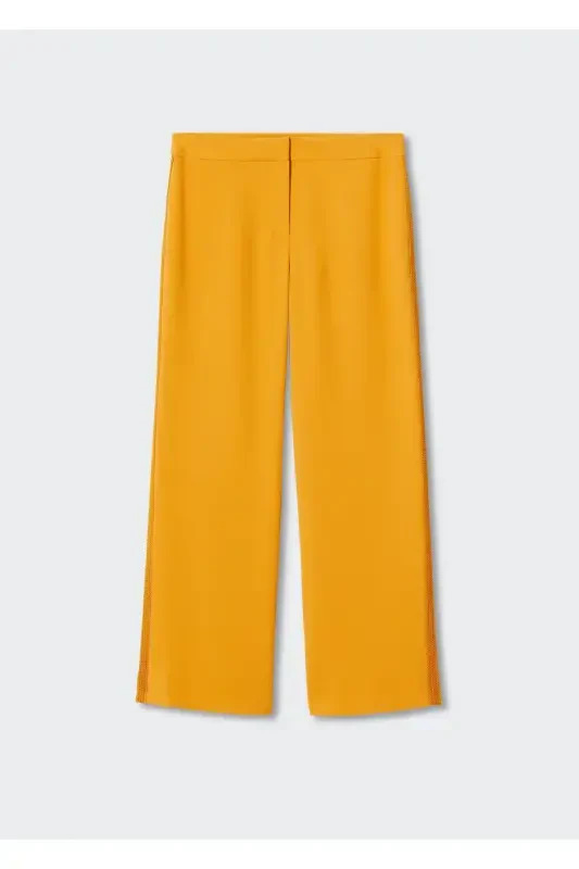 Embroidered Textile Trousers - MANGO