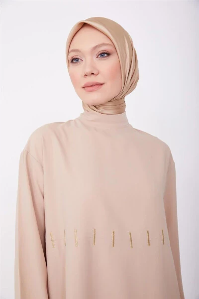Embroidered Tunic 23k4718 Beige - 4