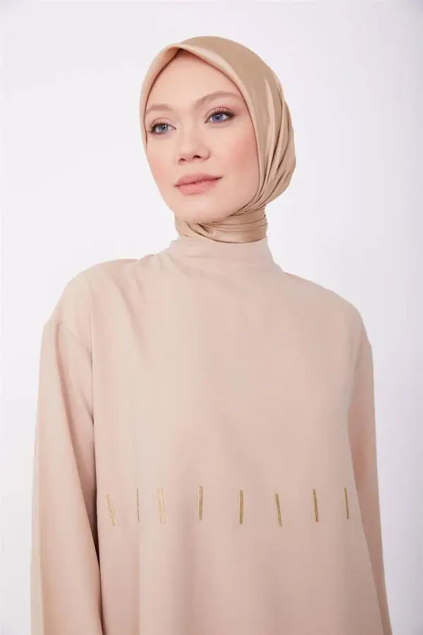 Embroidered Tunic 23k4718 Beige - 4