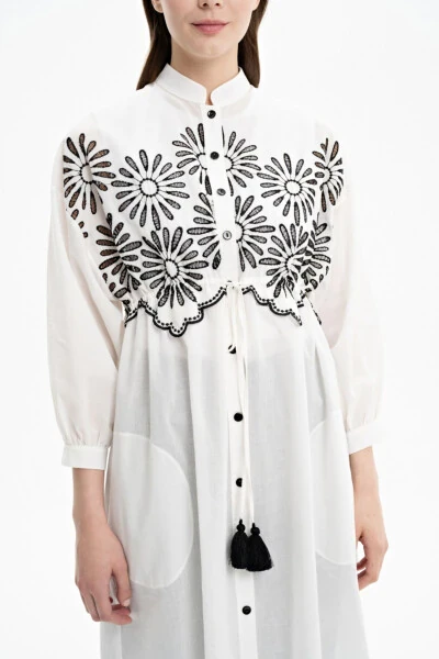 Embroidered Voile Tunic - 4