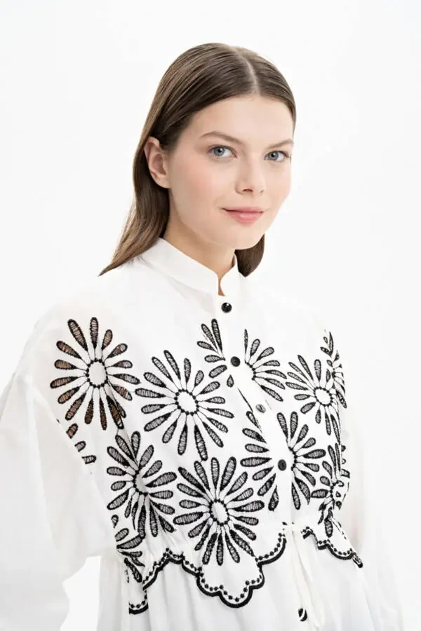 Embroidered Voile Tunic - 5