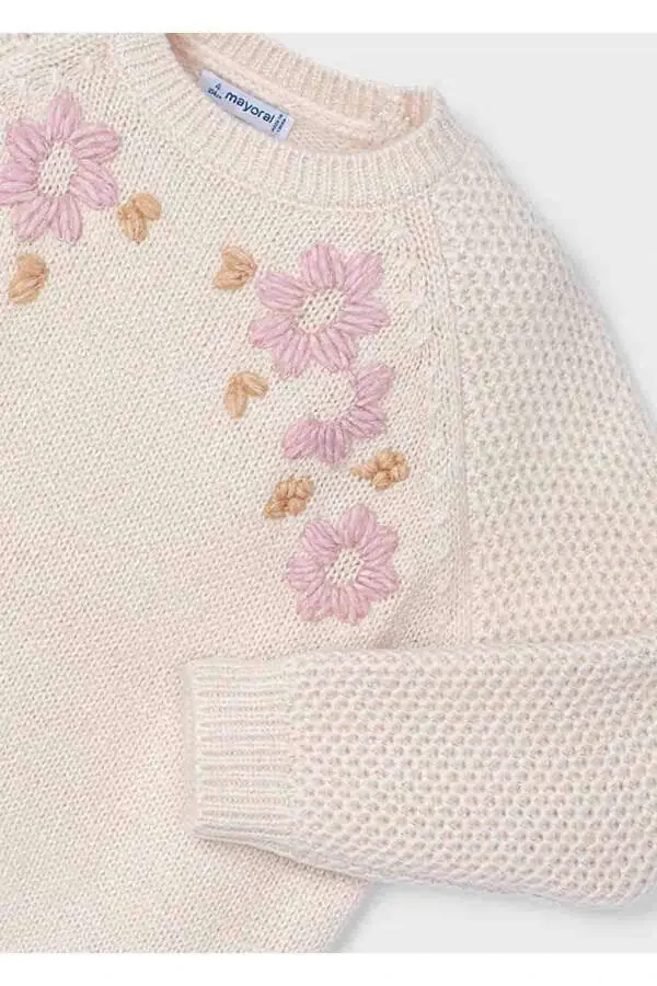 Embroidered Winter Girls' Sweater - 6