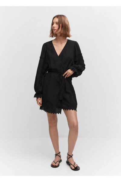 Embroidered Woven Dress - MANGO (1)