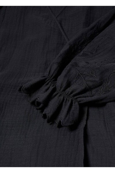 Embroidered Woven Dress - 6