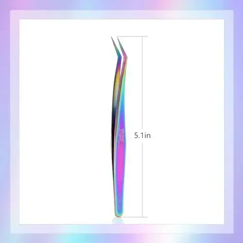 EMEDA Lash Tweezers, 45 Fiber Tip, Stainless Steel for Lash Artists & Beginners - 5