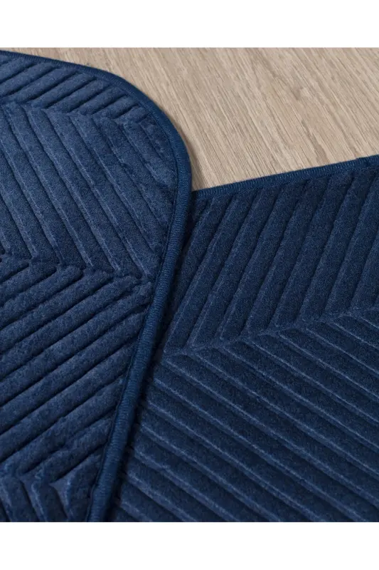 Emele 2-Piece Bath Mat - Indigo-INDIGO - 2