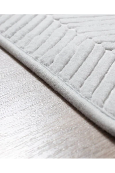 Emele 2-Piece Bath Mat Set - Light Grey - 3