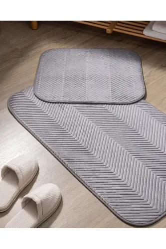 Emele 2'li Banyo Paspası - Açık Mavi-AÇIK MAVİ - 1