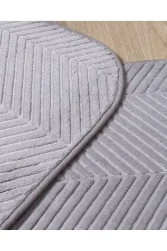 Emele 2'li Banyo Paspası - Açık Mavi-OCHIQ MAVİ - 2