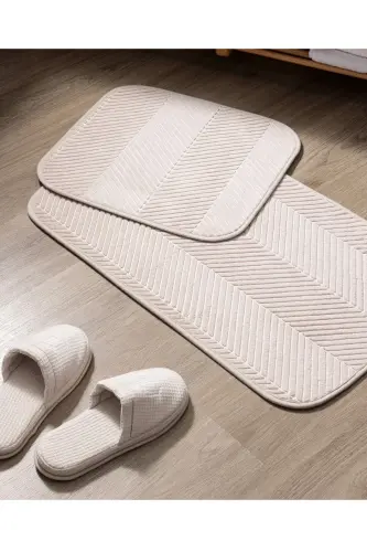 Emele 2'li Banyo Paspası - Bej - 1
