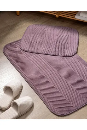 Emele 2'li Banyo Paspası - Bordo - 1