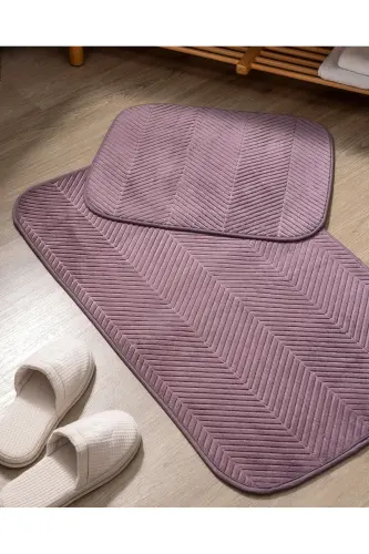 Emele 2'li Banyo Paspası - Koyu Mürdüm-K.MÜRDÜM 