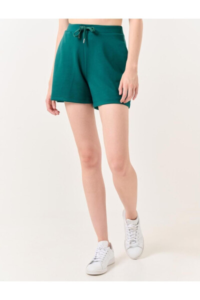 Emerald Green Tie-Waist Regular Fit Shorts - 23