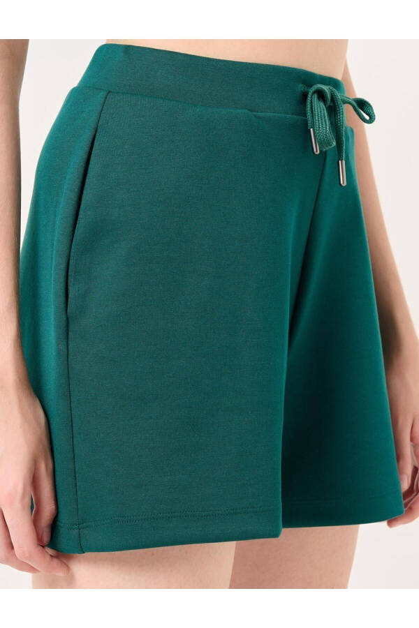 Emerald Green Tie-Waist Regular Fit Shorts - 9