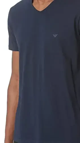 Emporio Armani erkaklar uchun 3 dona oddiy V-bo'yinli futbolka - 5