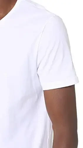 Emporio Armani erkaklar uchun 3 dona Regular Fit V-bo'yinli futbolka - 5