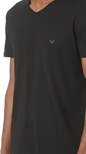 Emporio Armani erkaklar uchun 3 dona Regular Fit V-Neck futbolka - 5