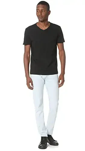 Emporio Armani erkaklar uchun 3 dona Regular Fit V-Neck ichki futbolka - 4