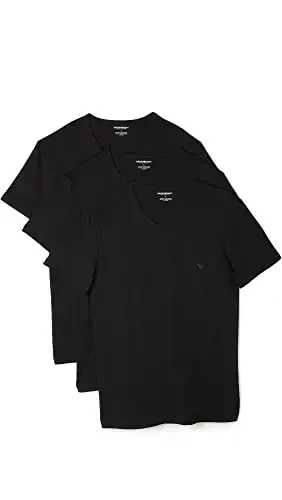 Emporio Armani Men's 3-Pack Regular Fit V-Neck Undershirt 