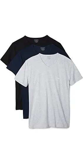 Emporio Armani Men's 3-Pack Regular Fit V-Neck Undershirt - 1