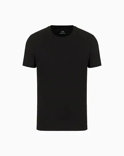 AX Armani Exchange Men's Solid Colored Basic Pima Crew Neck 