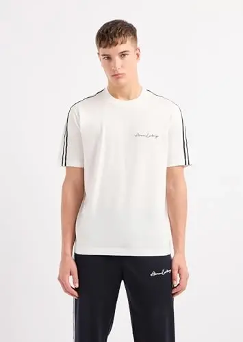 Emporio Armani Mens Regular Fit Cotton Jersey Signature Logo Tee - ARMANI (1)