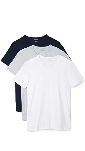 Emporio Armani Men's 3-Pack Regular Fit V-Neck Undershirt - EMPORIO ARMANI MEN'S UNDERWEAR